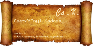 Cserényi Kadosa névjegykártya